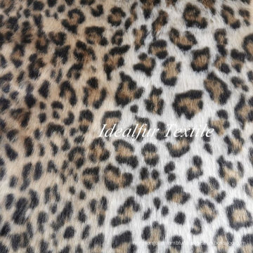 Soft Leopard Animal Print Faux Fur Fabric for Blanket for Garments